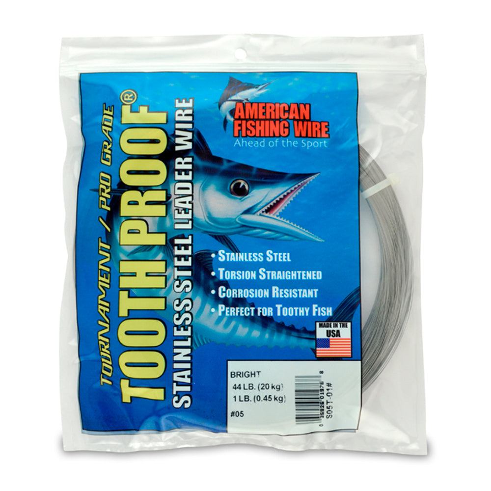 American Fishing Wire Tooth Proof Single Strand Leader Wire