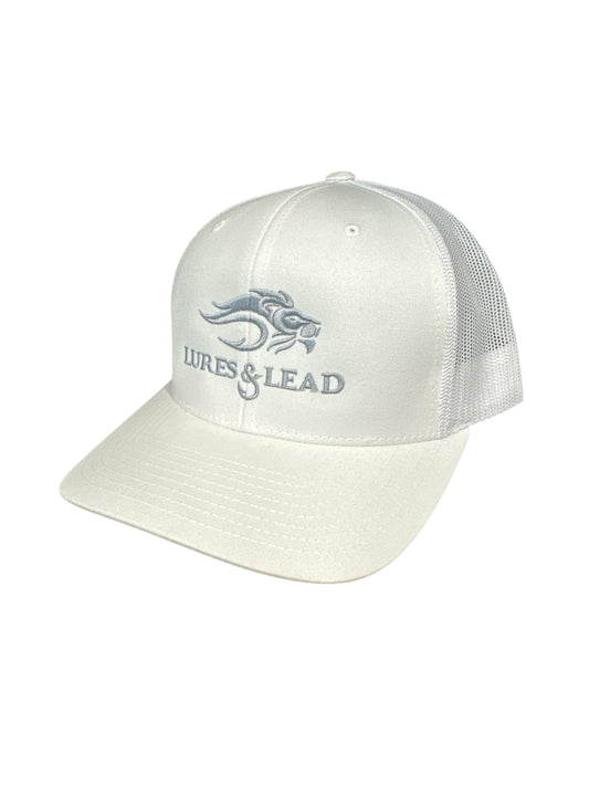 Lures & Lead Mesh Trucker Cap - White