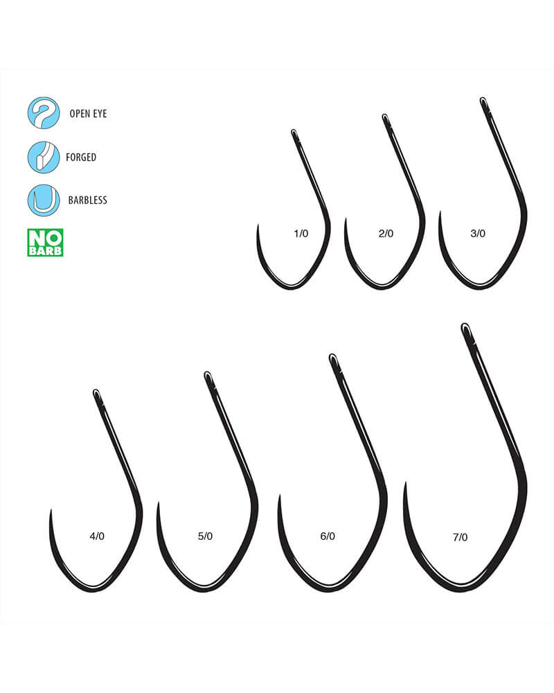 Gamakatsu Big River Bait Open Eye Barbless Hook